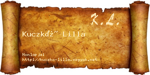 Kuczkó Lilla névjegykártya